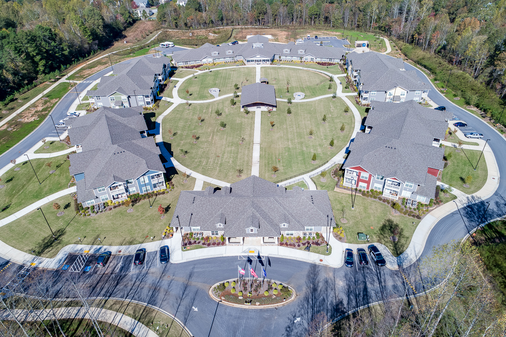 Aerial Shot of the Hall Village